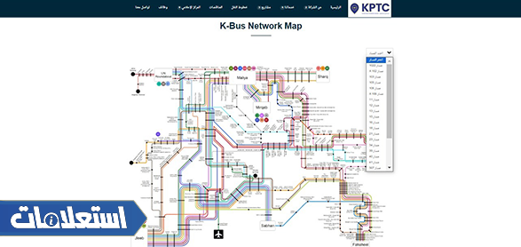 الاستعلام عن خطوط باصات شركة النقل العام